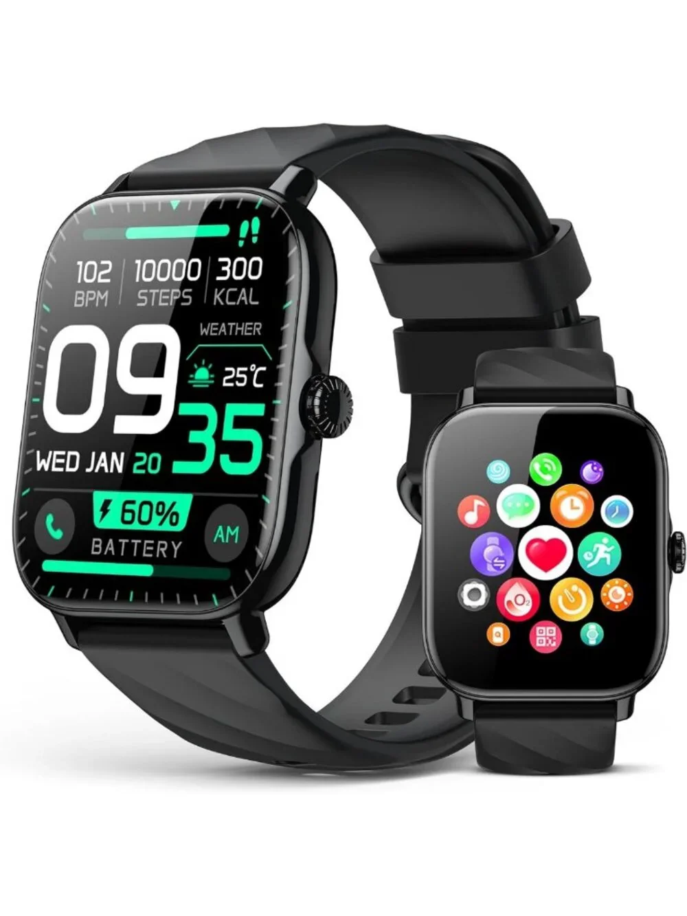 Stylish Fitness Tracker Smartwatch for Men & Women, IP68 Waterproof, 120+ Sports